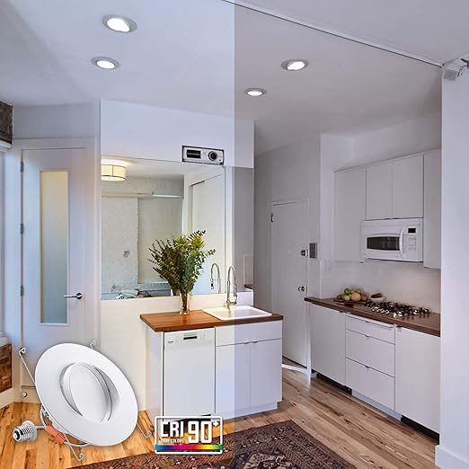 TORCHSTAR 5/6-Inch Retrofit LED Gimbal Downlight, 900lm, 13W (100W Equiv.), UL & Energy Star Certified Dimmable Recessed Light, CRI90+, 5000K Daylight, 5 Years Warranty