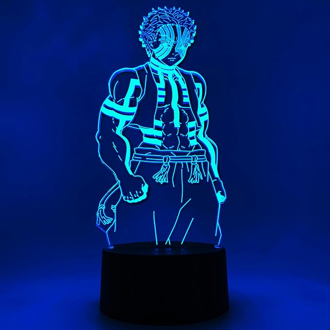 Otaku Lamps Demon Slayer - Akaza Anime Night Light, 16 Color RGB LED – Gift for Otaku