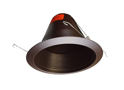 NICOR Lighting 6 inch Oil-Rubbed Bronze Airtight Recessed Cone Baffle Trim, Fits 6 inch Housings (17550AOB)