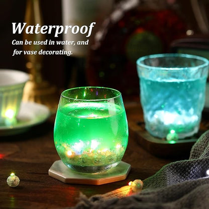 100PCs Mini Led Lights with Hook, Waterproof Round Tiny Led Light for Party Decorations Neon Party Light for Birthday Party and Wedding Decoration Multi-Colored
