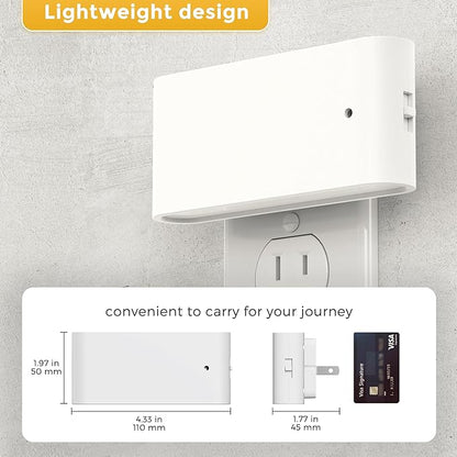 L LOHAS LED Night Light, 2 Pack Dimmable Modern LED Night Lights Plug into Wall,Dusk to Dawn Sensor Night Lights for Kid, 0-100LM 3000K Soft White Nightlight for Hallway Bedroom Stairway