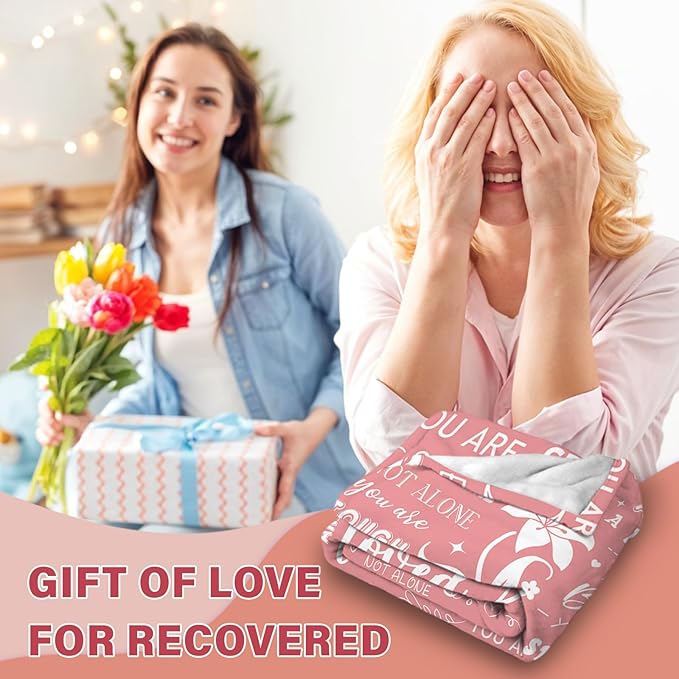 Get Well Blanket Gift for Women, Warm Recovery Blanket for Her, Best Get Well Soon Gifts for Women, Flannel Blankets for Couch, Sofa, Travel, Gifts for Christmas Thanksgiving Day 50x60