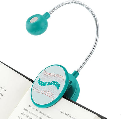 WITHit Clip On Book Light – Dimmable LED Reading Light for Books and eBooks, Reduced Glare, Portable, Cute Bookmark Light for Kids & Adults, Batteries Included (Book Lovers, Quotables)