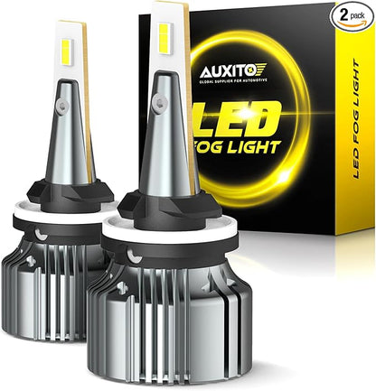 AUXITO 880/899 LED Fog Light Bulbs 18000LM, 1000% Brighter 6500K 893 Fog Lights, 1:1 OEM Replacement for Cars Trucks SUVs, 3-Minute Installation, IP68 Waterproof, Pack of 2