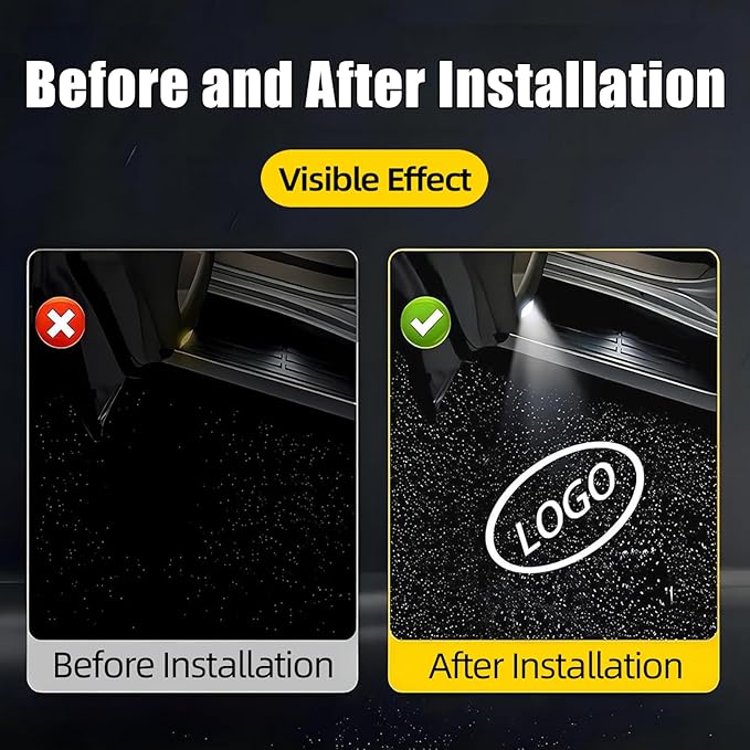 4pcs Car Door Lights Logo Projector, F-Sport Logo Compatible with LS/ES/is/LX/RX/GS/GX/RC/UX, No Fade HD LED Car Welcome Projector Lights, 3D Ghost Shadow Puddle Light(for F-Sport)