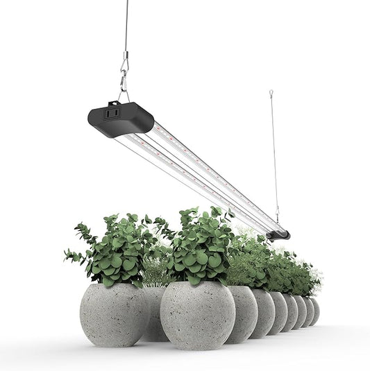 LED Grow Light Full Spectrum Light Linkable 5000K Daylight + 660nm Red Indoor Plant Lighting Fixture (4 FT)