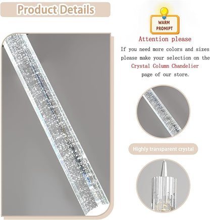 ykolupty Modern Chandelier 8-Light Bubble Crystal Pendant Light Adjustable Pendant Light Fixture Crystal Chandeliers for Living Room Dinning Room Bedroom