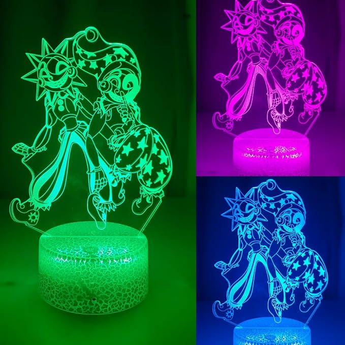 3D Illusion Night Light LED Lamp with Remote Control 16 Color Changing Visual Bedroom Decoration (Smiles 2)