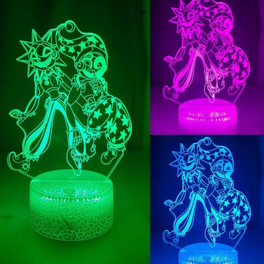 3D Illusion Night Light LED Lamp with Remote Control 16 Color Changing Visual Bedroom Decoration (Smiles 2)