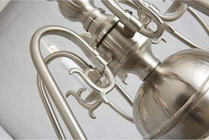Livex Lighting 5006-91 Williamsburgh 6 Light Brushed Nickel Chandelier,18Hx24W,5006-91