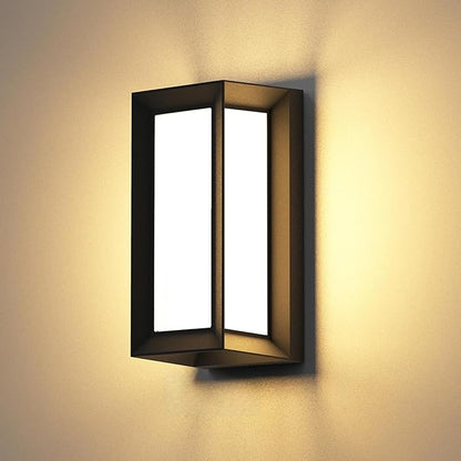 Sytmhoe Dusk to Dawn Outdoor Wall Light, 3000k Black Exterior Wall Fixtures,Modern Exterior Wall Sconce LED,Ouside Light for House Garage Walkway Backyard Garden