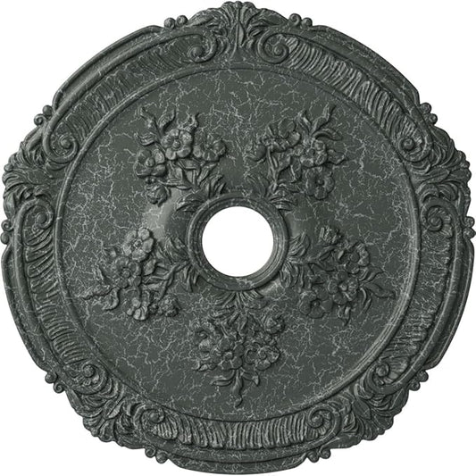 Ekena Millwork CM26ATAGC 26"OD X 3 3/4"ID X 1 1/2"P Attica With Rose Ceiling Medallion Fits Canopies Up To 4 1/2", Athenian Green Crackle