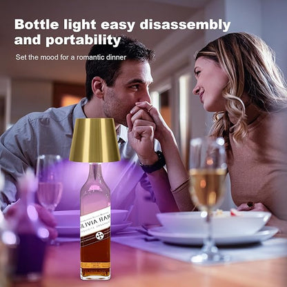 2026 New Wireless Bottle Lamp,RGB LED Bottle Light with Remote(RGB Gold Plating, 1pc)