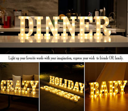 Small Led Marquee Letters, Light Up Letters, 8.58 Inch Led Letter Lights, Battery Powered Lighted Sign for Table, Party, Birthday, Christmas Decor (Letter R)