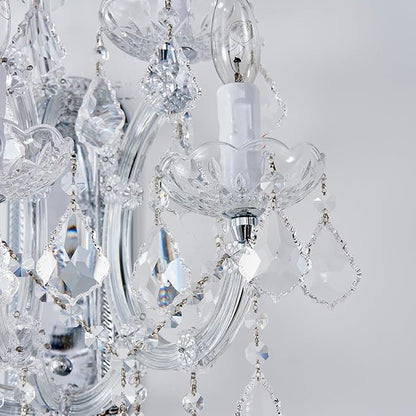 Large Modern Crystal Wall Lamp - 6 Lights Maria Theresa Wall Chandelier Light Fixtures, Chrome Wall Mounted Sconce for Hotel, Living Room, Hall, Lobby