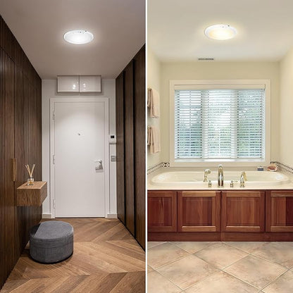 Battery Ceiling Light Fixture with Remote &Motion Sensor 2 in 1, Wireless Bathroom Ceiling Light Shower Light Rechargeable,3Lighting&Dimmable, Magnet Mount LED Closet Light for Bedroom Stairs Garage