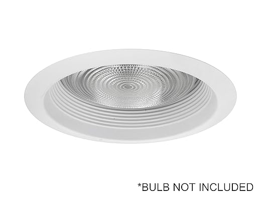 NICOR Lighting 6 inch White Airtight Recessed Cone Baffle Trim, Fits 6 inch Housings (17550A)
