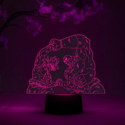 Otaku Lamps Goku vs Jiren Dragon Ball Super – Anime Lamp Figure Night Light, 16 Color RGB LED – Remote, 3D Anime Room Décor Gift for Otaku