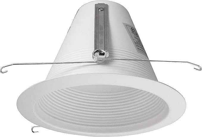 NICOR Lighting 6 inch White Wet Location Rated Cone Baffle Trim, Fits 6 inch Housings (17550AWL)