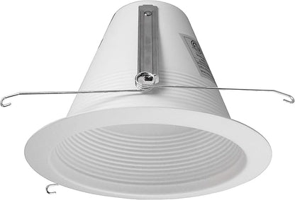 NICOR Lighting 6 inch White Wet Location Rated Cone Baffle Trim, Fits 6 inch Housings (17550AWL)