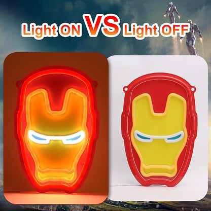 Gaming Neon Signs Iron-Man Neon Sign Anime Gamer LED Lights for Man Cave Wall Decor Bedroom Mar-vel Fans Gamer Teen Boys Party Gifts