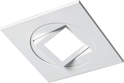 NICOR Lighting 4 inch White Square Multi-Adjustable Recessed LED Downlight, 2700K (DQR4MA11202KWH)