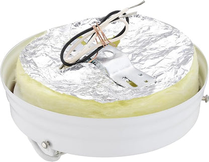 Aspen Creative 22106-03-1, Flush Mount Ceiling Fixture Shade Holder Kit in Matte White Finish 6-1/4" Fitter, 6-3/4" Diameter x 1-1/2" Height