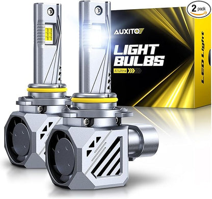AUXITO 9006 Bulb HB4 Bulbs, 70000LM Brighter Ultra-Bright, Plug N Play, Long Lifespan, No Flicker, 99% Compatibility, 2PCS