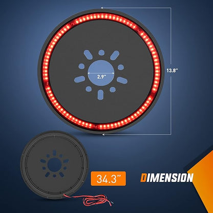 Nilight Spare Tire Brake Light Wheel Light 3rd Third Brake Light for 2018 2019 2020 2021 2022 2023 2024 2025 Jeep Wrangler JK JKU JL JLU