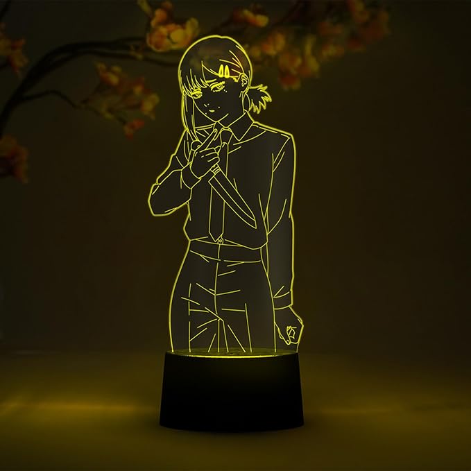 Otaku Lamps Kobeni Chainsaw Man – Anime Lamp Figure Night Light, 16 Color RGB LED – 3D Anime Room Décor Gift for Otaku