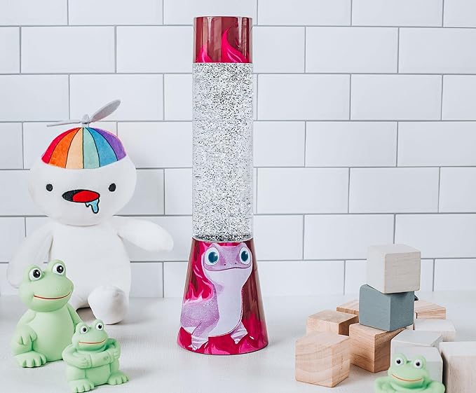 Disney Frozen 2 Bruni Salamander Glitter Motion Lamp | LED Light, Bedside Table Lamp for Desk | Home Decor Accessories And Room Essentials | Official Disney Princess Collectible | 12 Inches Tall
