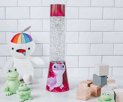 Disney Frozen 2 Bruni Salamander Glitter Motion Lamp | LED Light, Bedside Table Lamp for Desk | Home Decor Accessories And Room Essentials | Official Disney Princess Collectible | 12 Inches Tall
