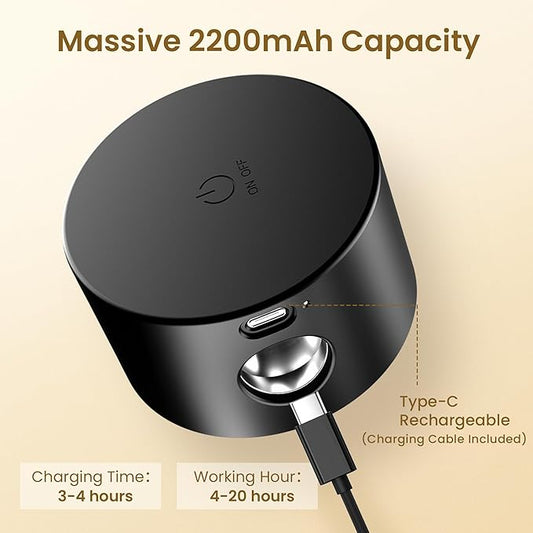 Wall Mounted Lamp LED Wall Lights with Rechargeable Battery Operated, 3 Color Temperatures & 3 Brightness Levels 360°Rotate Magnetic Ball, Cordless Sconces for Reading Bedroom Bedside,Black-3 Pack