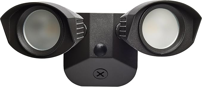 Nuvo 65/218 LED Dual-Head Security Light, 4000K, Bronze