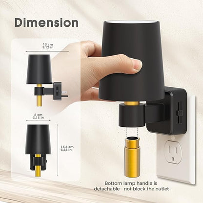 Briignite Night Light, Dimmable Night Lights Plug into Wall [2 Pack], Dusk to Dawn Sensor, Daylight White 5000K, 0-100LM, Plug in NightLight, Vintage Night Light for Hallway Bedroom Stairway