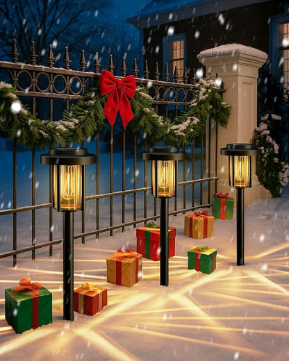 Solar Pathway Lights, 8 Pack Solar Light Outdoor IP65 Waterproof, Garden Lights Solar Powered, Outside Decor Landscape Lighting for Yard, Path, Driveway, Walkway (Warm White)
