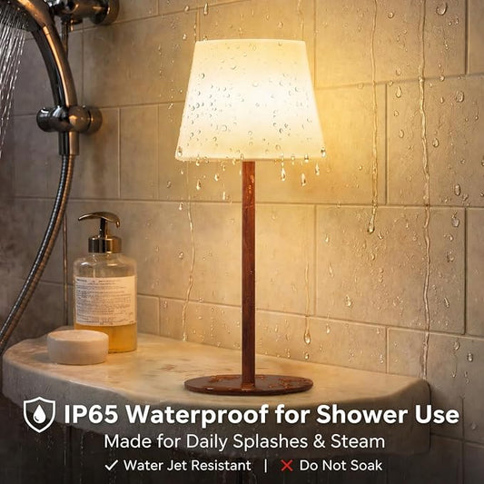 EZVALO Spa-Like Shower Lamp – IP65 Waterproof Bathroom Lamp, Rechargeable Cordless Mood Light, 3 Color Temps for Relaxing Bathroom & Bathtub Experience (1 Pack)