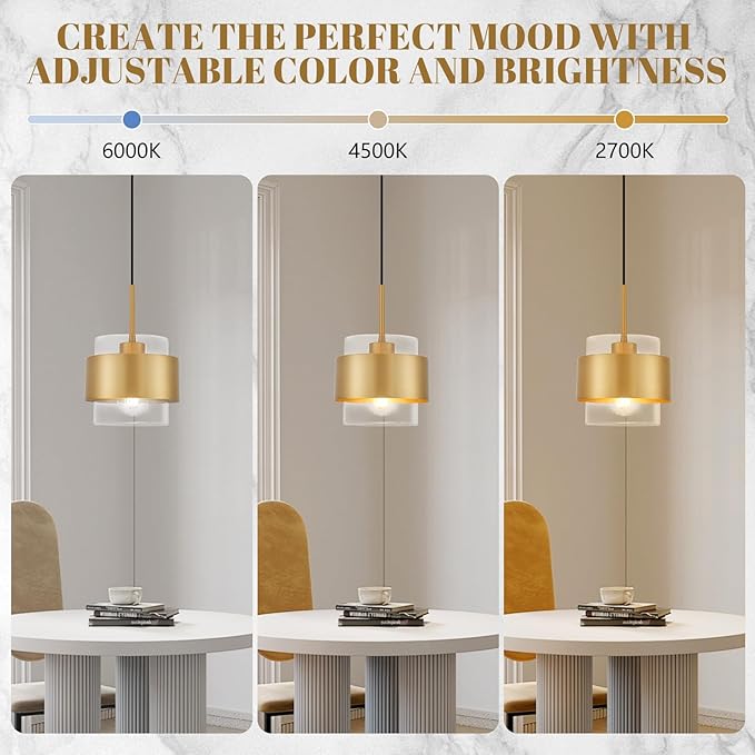 7" Modern Pendant Lights Kitchen Island, Farmhouse Pendant Light with Durable Metal Shades,Farmhouse Pendant Lighting for Kitchen Island Living Room Hallway