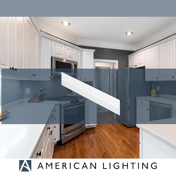 American Lighting LED Courant Plus Undercabinet Light 40 Inch 5CCT 90+ CRI 2000 Lumens with USB-A USB-C and 20A Receptacles White Finish Title 24 Compliant
