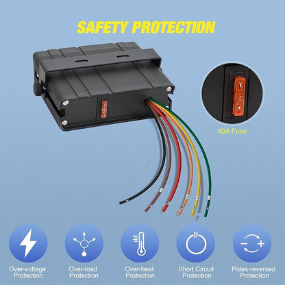Nilight 4 Gang Rocker Switch Box Waterproof SPST Toggle Panel Blue LED 12V 24V 20A 40Amp Max for Automotive Cars Vehicles Boats RVs Campers SUVs