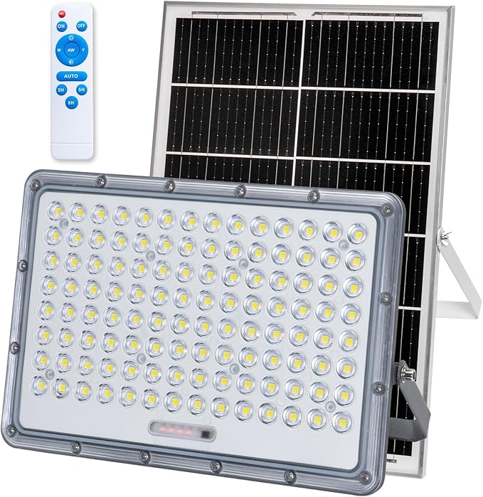LANGY 400W Solar Flood Light Outdoor, 22400LM Solar Street Light Dusk to Dawn Security Commercial Area Lighting, Solar Powered Outside Light Waterproof with Motion Sensor for Yard, Garage, Pathway