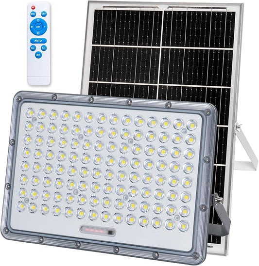 LANGY 400W Solar Flood Light Outdoor, 22400LM Solar Street Light Dusk to Dawn Security Commercial Area Lighting, Solar Powered Outside Light Waterproof with Motion Sensor for Yard, Garage, Pathway