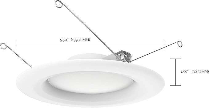 Satco S11641 9.2W LED Recessed Downlight Retrofit Value Pack, 5-6 Inches, White, 6-Pack