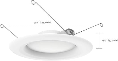 Satco S11641 9.2W LED Recessed Downlight Retrofit Value Pack, 5-6 Inches, White, 6-Pack