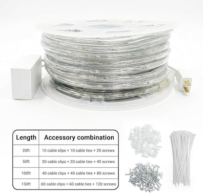 20ft Rope Lights Outdoor, Connectable & Flexible Tube Lights with 8 Modes Controller,Waterproof Green LED Rope Lighting for Deck,Garden,Pool,Patio,Bedroom,Party,Indoor & Outside Landscape Lighting