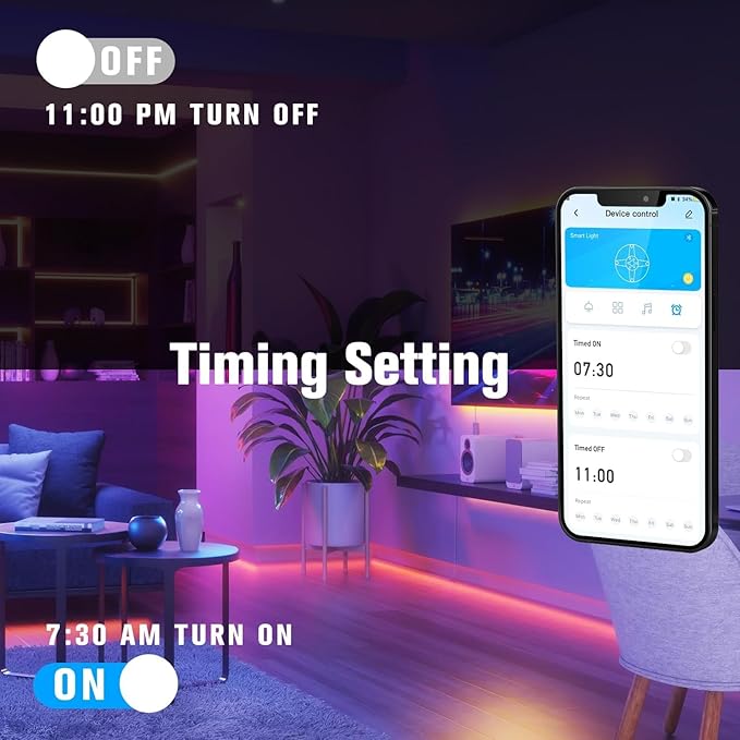DAYBETTER Led Strip Lights 300 ft (3 Rolls of 100ft), Smart Led Light Strips with Remote and App Control, Music Sync RGB Color Changing Led Lights for Bedroom, Home, Kitchen, Party, Room Decor
