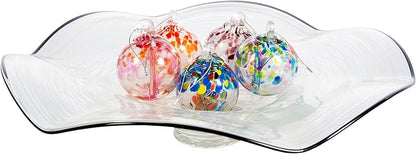 Dale Tiffany Hand Blown Glass, 3" Diameter Devotion, Tree of Life Collection, Witch Globe Hanging Garden Indoor/Outdoor Decorative Ornament Gazing Ball