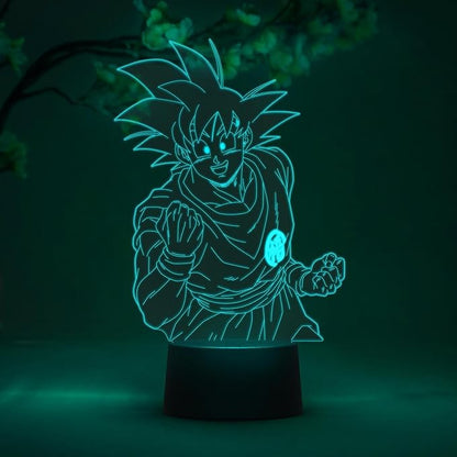 Otaku Lamps Goku Dragon Ball Super – Anime Lamp Figure Night Light, 16 Color RGB LED – Remote, 3D Anime Room Décor Gift for Otaku