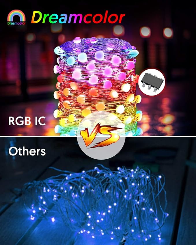 Avatar Controls 32.8ft Smart Christmas Lights Works w/Alexa Google, Color Changing LED Lights with Remote, Music Sync Fairy Lights with 20 Flash Modes, Plug in USB String Lights with Timer