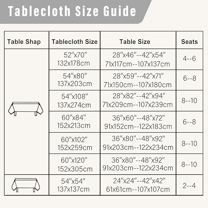 DWCN Faux Linen Tablecloth Rectangle - Fabric Waterproof Spill-Proof Wrinkle and Stain Resistant Tablecloths Decorative Farmhouse Table Cover for Kitchen Dining Party, 54 x 80 Inch, Light Grey